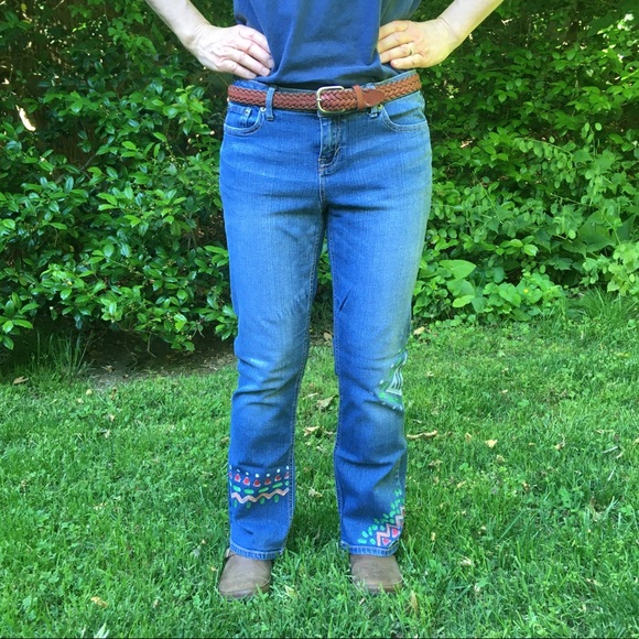 Geometric Pattern Jeans - Picture 4 of 8